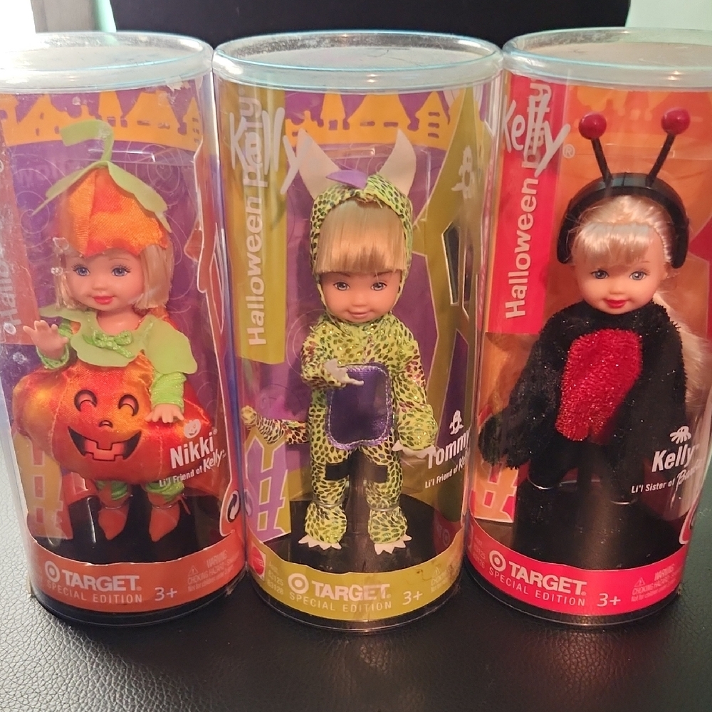 Target Halloween Kelly Dolls Set - Orange, Green, Red